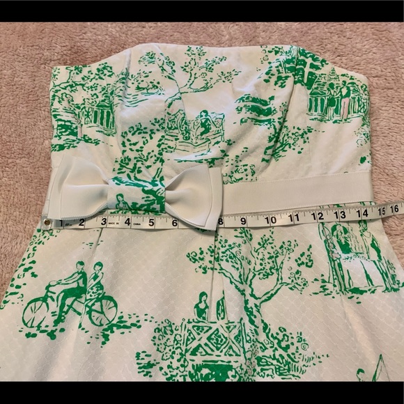 Lilly Pulitzer Strapless dress in Resort White Spring Fever Toile size 8 - Picture 6 of 11